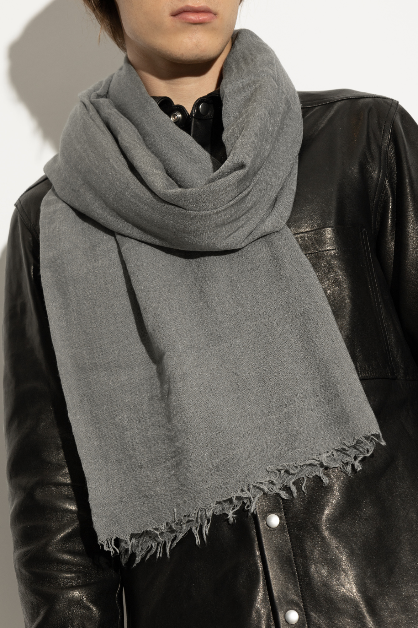 RICK OWENS 17AW SCARF 大判ストール 大判スカーフ Rick Owens Scarf with fringes | Men's | Vitkac